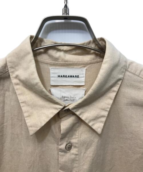MARKAWARE（マーカウェア）MARKAWARE (マーカウェア) ユーティリティコットンシャツ ベージュ サイズ:2の古着・服飾アイテム