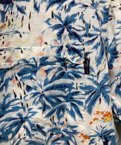 stussy（ステューシー）stussy (ステューシー) アロハシャツ ホワイト×ブルー サイズ:Lの古着・服飾アイテム