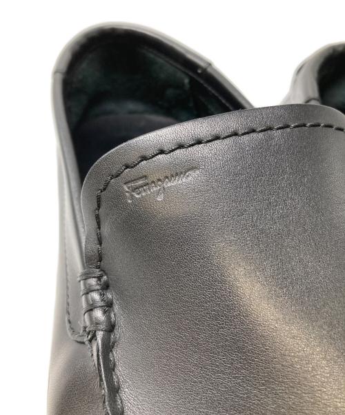 Salvatore Ferragamo（サルヴァトーレ フェラガモ）Salvatore Ferragamo (サルヴァトーレ フェラガモ) レザーデッキシューズ ブラック サイズ:7 1/2の古着・服飾アイテム