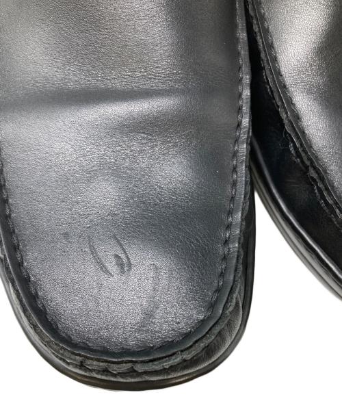 Salvatore Ferragamo（サルヴァトーレ フェラガモ）Salvatore Ferragamo (サルヴァトーレ フェラガモ) レザーデッキシューズ ブラック サイズ:7 1/2の古着・服飾アイテム