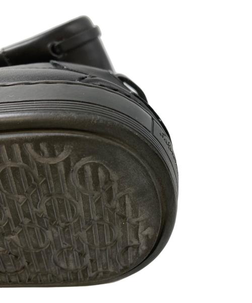 Salvatore Ferragamo（サルヴァトーレ フェラガモ）Salvatore Ferragamo (サルヴァトーレ フェラガモ) レザーデッキシューズ ブラック サイズ:7 1/2の古着・服飾アイテム