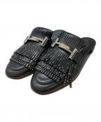TOD'Sトッズ）の古着「フリンジミュール」｜ブラック