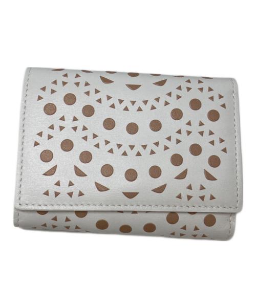 ALAIA（アライア）ALAIA (アライア) Wホックウォレット ホワイトの古着・服飾アイテム