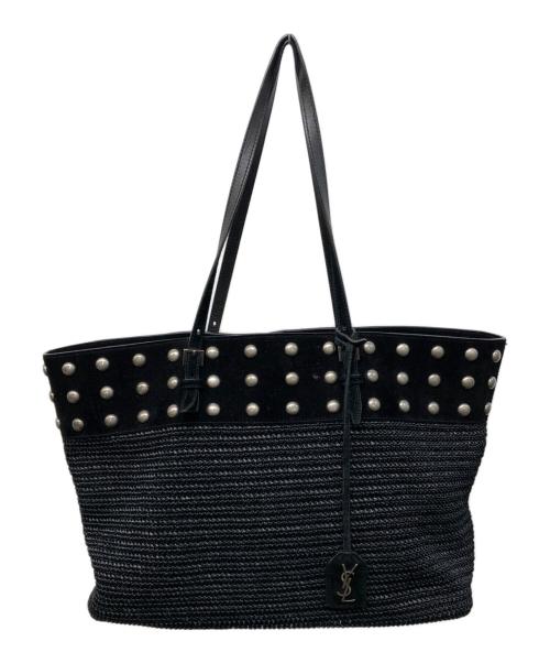 Saint Laurent Paris（サンローランパリ）Saint Laurent Paris (サンローランパリ) ドットスタッズトートバッグ ブラックの古着・服飾アイテム