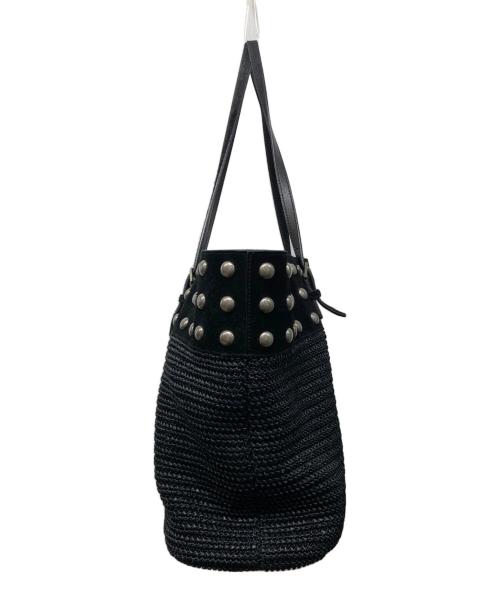 Saint Laurent Paris（サンローランパリ）Saint Laurent Paris (サンローランパリ) ドットスタッズトートバッグ ブラックの古着・服飾アイテム