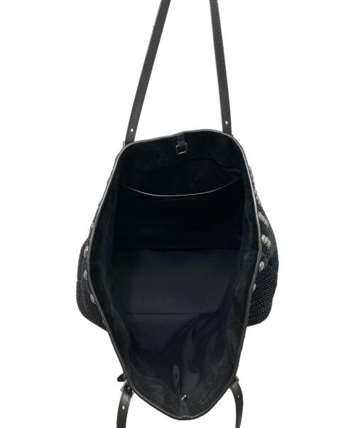 Saint Laurent Paris（サンローランパリ）Saint Laurent Paris (サンローランパリ) ドットスタッズトートバッグ ブラックの古着・服飾アイテム