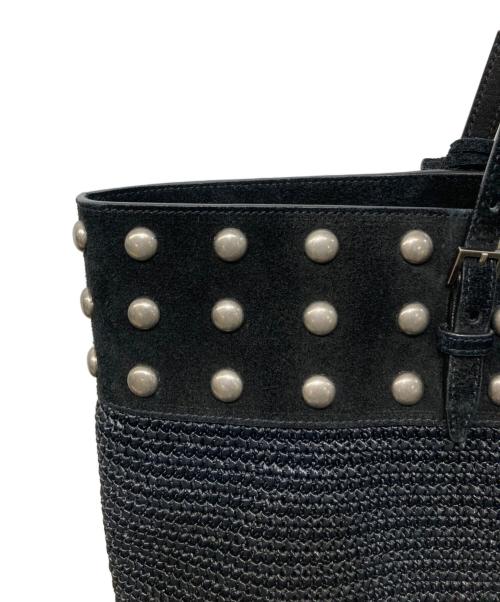 Saint Laurent Paris（サンローランパリ）Saint Laurent Paris (サンローランパリ) ドットスタッズトートバッグ ブラックの古着・服飾アイテム