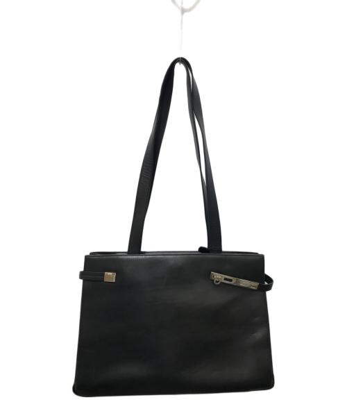 Salvatore Ferragamo（サルヴァトーレ フェラガモ）Salvatore Ferragamo (サルヴァトーレ フェラガモ) ガンチーニレザートートバッグ ブラックの古着・服飾アイテム