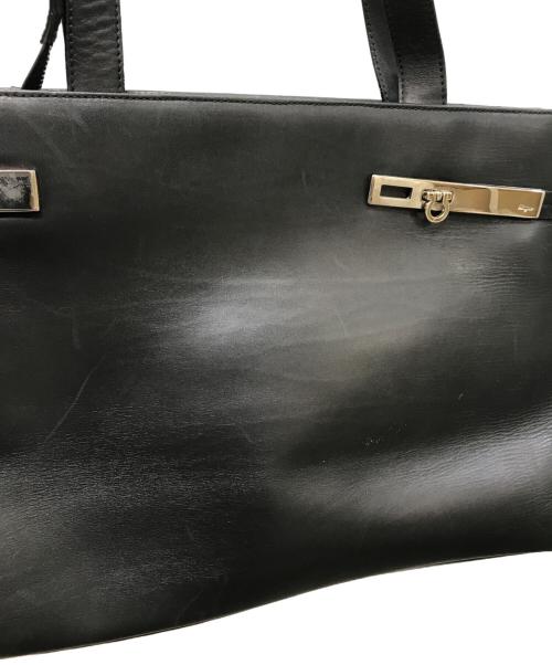 Salvatore Ferragamo（サルヴァトーレ フェラガモ）Salvatore Ferragamo (サルヴァトーレ フェラガモ) ガンチーニレザートートバッグ ブラックの古着・服飾アイテム