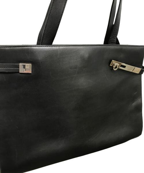 Salvatore Ferragamo（サルヴァトーレ フェラガモ）Salvatore Ferragamo (サルヴァトーレ フェラガモ) ガンチーニレザートートバッグ ブラックの古着・服飾アイテム