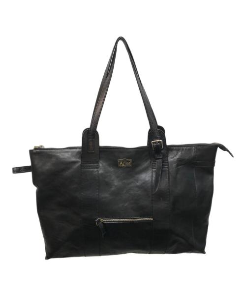 ARIES（アリーズ）ARIES (アリーズ) レザートートバッグ ブラックの古着・服飾アイテム