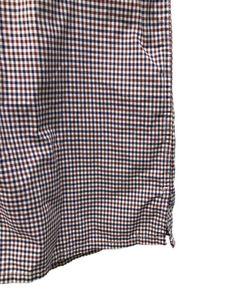 AMI Alexandre Mattiussi（アミアレクサンドルマテュッシ）AMI Alexandre Mattiussi (アミアレクサンドルマテュッシ) S/Sチェックシャツ ブラウン×ネイビー サイズ:37の古着・服飾アイテム