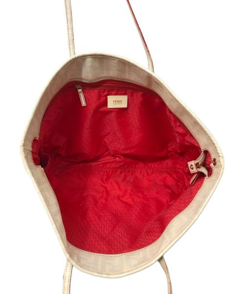 FENDI（フェンディ）FENDI (フェンディ) ズッカ柄トートバッグ ベージュの古着・服飾アイテム