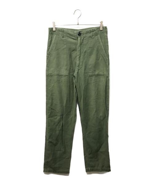 US ARMY（ユーエスアーミー）US ARMY (ユーエスアーミー) コットンサテンベイカーパンツ オリーブ サイズ:32の古着・服飾アイテム