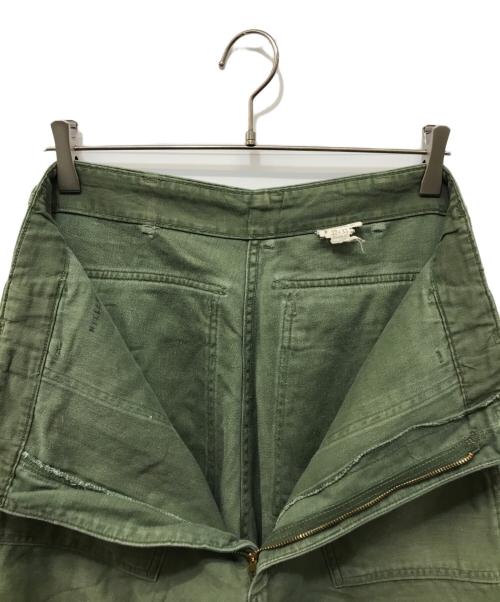 US ARMY（ユーエスアーミー）US ARMY (ユーエスアーミー) コットンサテンベイカーパンツ オリーブ サイズ:32の古着・服飾アイテム