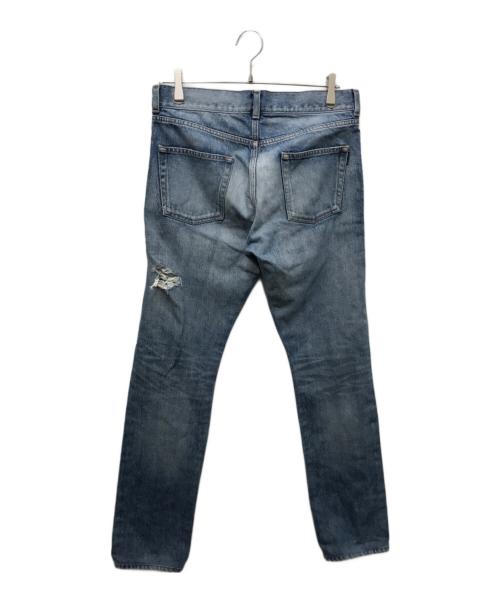 Saint Laurent Paris（サンローランパリ）Saint Laurent Paris (サンローランパリ) ダメージスリムデニムパンツ インディゴ サイズ:30の古着・服飾アイテム