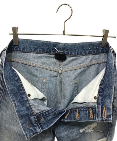 Saint Laurent Paris（サンローランパリ）Saint Laurent Paris (サンローランパリ) ダメージスリムデニムパンツ インディゴ サイズ:30の古着・服飾アイテム