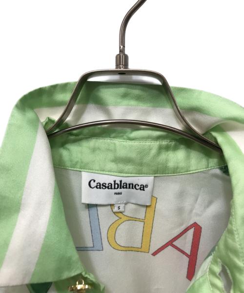 CASABLANCA（カサブランカ）CASABLANCA (カサブランカ) テニスクラブシルクシャツ 黄緑 サイズ:Sの古着・服飾アイテム