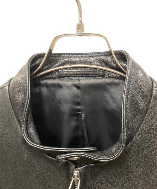 HELMUT LANG（ヘルムートラング）HELMUT LANG (ヘルムートラング) ゴートレザーシングルライダースジャケット ブラック サイズ:36の古着・服飾アイテム