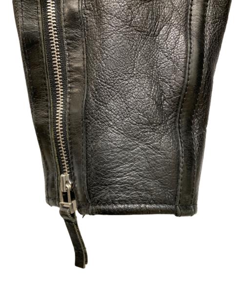 HELMUT LANG（ヘルムートラング）HELMUT LANG (ヘルムートラング) ゴートレザーシングルライダースジャケット ブラック サイズ:36の古着・服飾アイテム