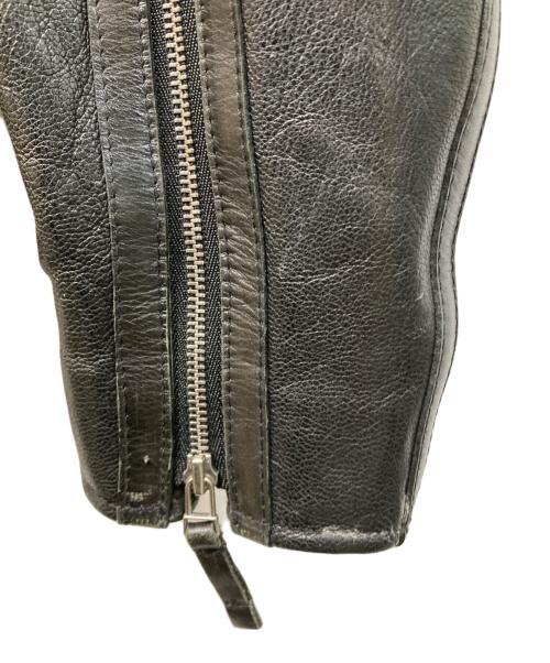 HELMUT LANG（ヘルムートラング）HELMUT LANG (ヘルムートラング) ゴートレザーシングルライダースジャケット ブラック サイズ:36の古着・服飾アイテム