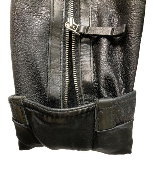HELMUT LANG（ヘルムートラング）HELMUT LANG (ヘルムートラング) ゴートレザーシングルライダースジャケット ブラック サイズ:36の古着・服飾アイテム
