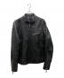 HELMUT LANG（ヘルムートラング）の古着「ゴートレザーシングルライダースジャケット」｜ブラック