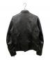 HELMUT LANG (ヘルムートラング) ゴートレザーシングルライダースジャケット ブラック サイズ:36：15000円