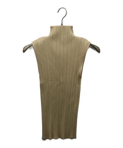 PLEATS PLEASE（プリーツプリーズ）PLEATS PLEASE (プリーツプリーズ) プリーツノースリーブカットソー ベージュ サイズ:3の古着・服飾アイテム