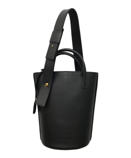 MARY AL TERNA（メアリオルターナ）MARY AL TERNA (メアリオルターナ) カウレザー 2way トートバッグ “BOW” ブラックの古着・服飾アイテム