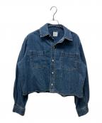 Spick and Spanスピック＆スパン）の古着「ショートデニムシャツ」｜インディゴ