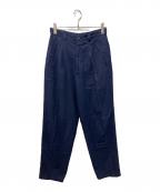 COMME des GARCONS HOMMEコムデギャルソン オム）の古着「タックパンツ」｜ネイビー