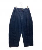 sage'NATIONセイジネーション）の古着「BOX PLEAT TROUSER RAW DENIM」｜インディゴ