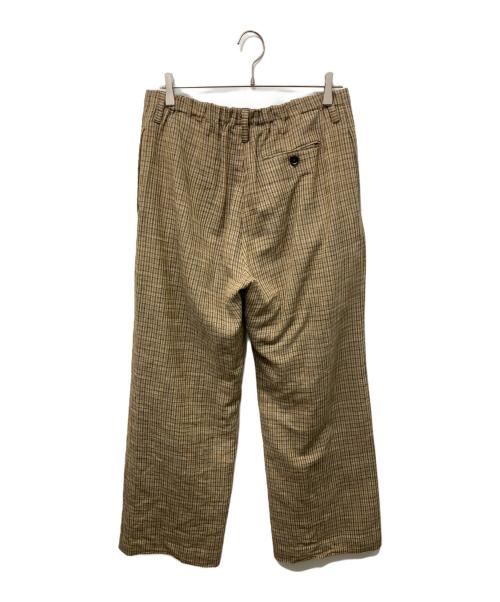Acne studios（アクネ ストゥディオス）Acne studios (アクネ ストゥディオス) ブラウン チェック トラウザーズパンツ ベージュ サイズ:40の古着・服飾アイテム