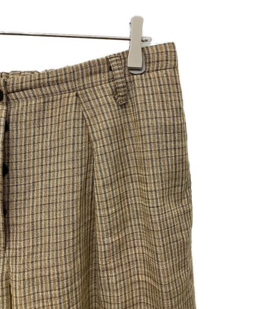 Acne studios（アクネ ストゥディオス）Acne studios (アクネ ストゥディオス) ブラウン チェック トラウザーズパンツ ベージュ サイズ:40の古着・服飾アイテム