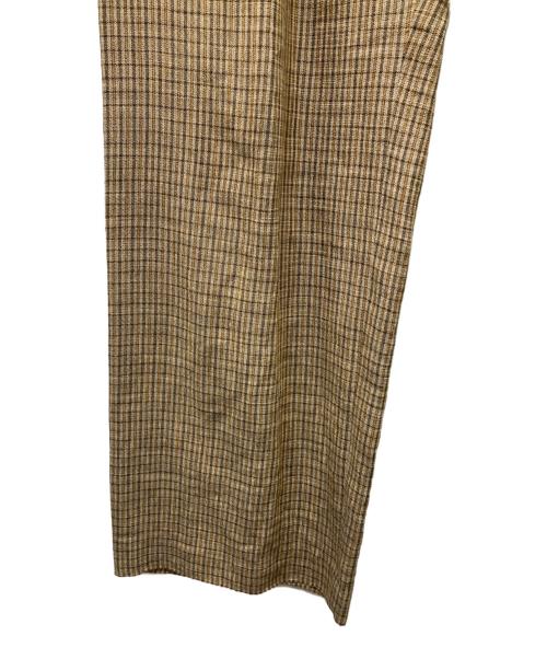 Acne studios（アクネ ストゥディオス）Acne studios (アクネ ストゥディオス) ブラウン チェック トラウザーズパンツ ベージュ サイズ:40の古着・服飾アイテム