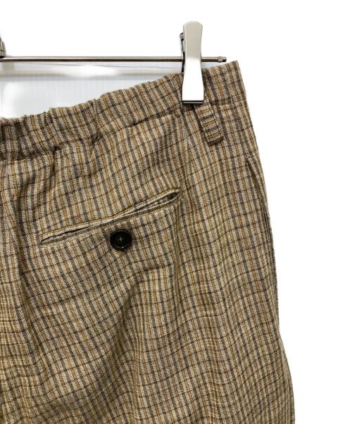 Acne studios（アクネ ストゥディオス）Acne studios (アクネ ストゥディオス) ブラウン チェック トラウザーズパンツ ベージュ サイズ:40の古着・服飾アイテム
