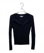 MADISON BLUEマディソンブルー）の古着「RIB SKIPPER L/S リブニット」｜ブラック