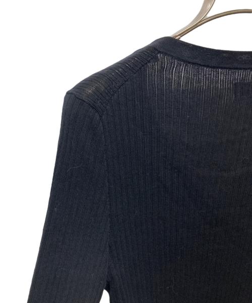 MADISON BLUE（マディソンブルー）MADISON BLUE (マディソンブルー) RIB SKIPPER L/S リブニット ブラック サイズ:00の古着・服飾アイテム