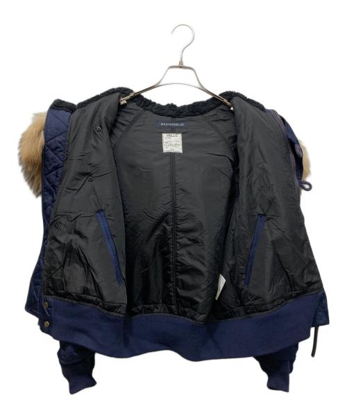 MADISON BLUE（マディソンブルー）MADISON BLUE (マディソンブルー) ラクーンファー付 N-2B フライトジャケット ネイビー サイズ:02の古着・服飾アイテム