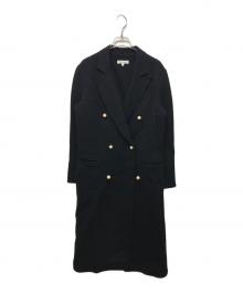 MADISON BLUE（マディソンブルー）の古着「パールボタンチェスターコート」｜ブラック
