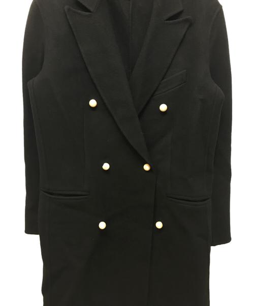 MADISON BLUE（マディソンブルー）MADISON BLUE (マディソンブルー) パールボタンチェスターコート ブラック サイズ:00の古着・服飾アイテム