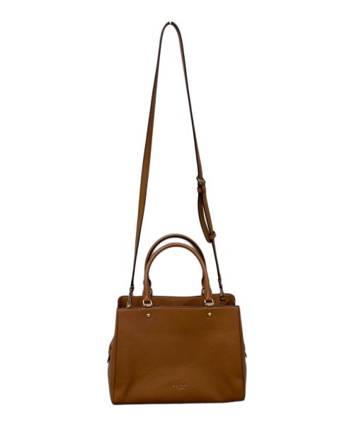 Kate Spade（ケイトスペード）Kate Spade (ケイトスペード) レイラ ミディアム トリプル コンパートメント サッチェル2WAYバッグ ブラウンの古着・服飾アイテム