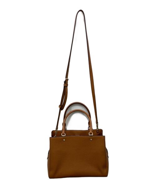 Kate Spade（ケイトスペード）Kate Spade (ケイトスペード) レイラ ミディアム トリプル コンパートメント サッチェル2WAYバッグ ブラウンの古着・服飾アイテム