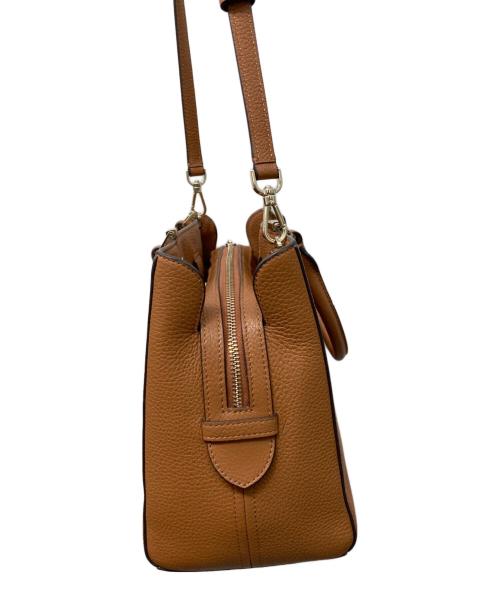 Kate Spade（ケイトスペード）Kate Spade (ケイトスペード) レイラ ミディアム トリプル コンパートメント サッチェル2WAYバッグ ブラウンの古着・服飾アイテム