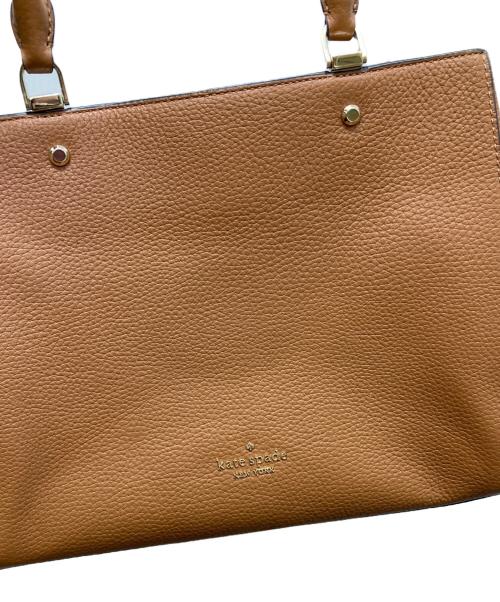 Kate Spade（ケイトスペード）Kate Spade (ケイトスペード) レイラ ミディアム トリプル コンパートメント サッチェル2WAYバッグ ブラウンの古着・服飾アイテム