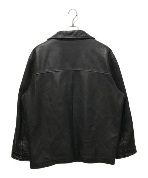 GUESS（ゲス）GUESS (ゲス) レザカーコート ブラック サイズ:Lの古着・服飾アイテム