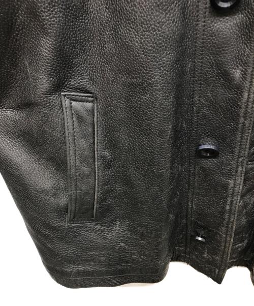 GUESS（ゲス）GUESS (ゲス) レザカーコート ブラック サイズ:Lの古着・服飾アイテム