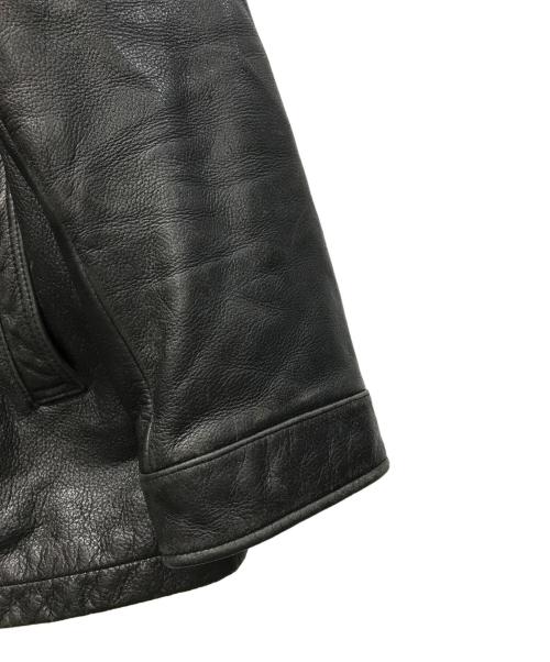 GUESS（ゲス）GUESS (ゲス) レザカーコート ブラック サイズ:Lの古着・服飾アイテム