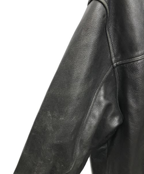 GUESS（ゲス）GUESS (ゲス) レザカーコート ブラック サイズ:Lの古着・服飾アイテム